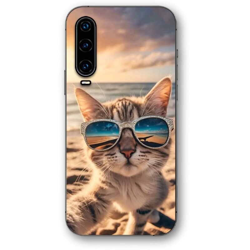 Beach cat θήκη κινητού 9661 για Huawei P30