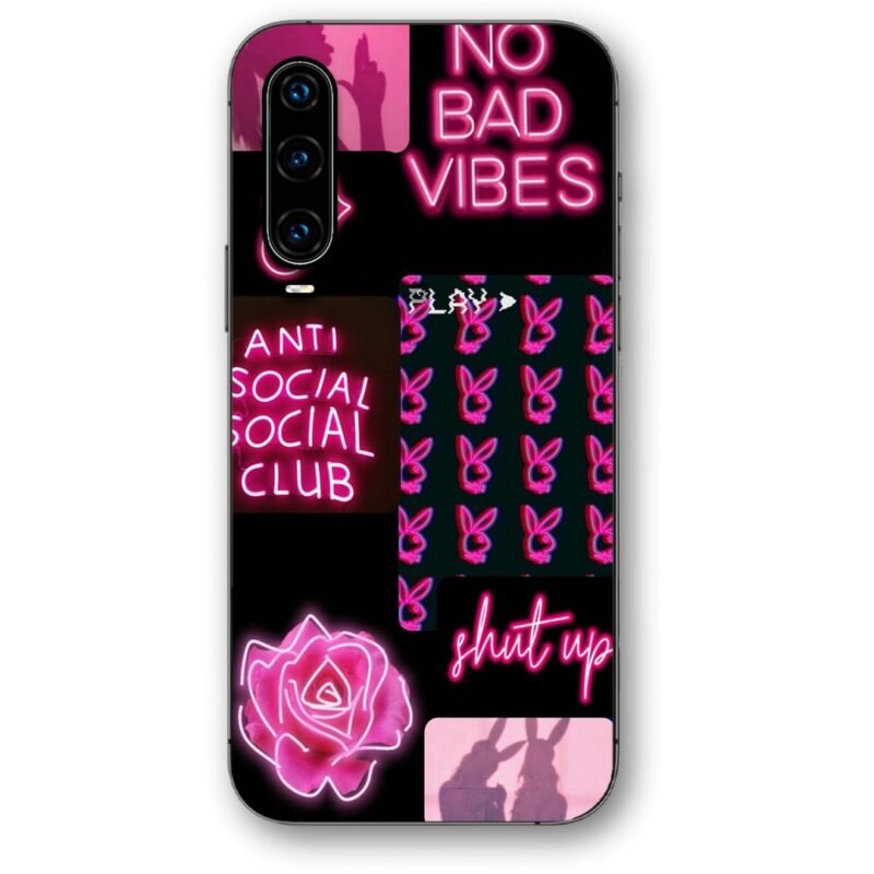 No bad vibes neon θήκη κινητού 9670 για Huawei P30
