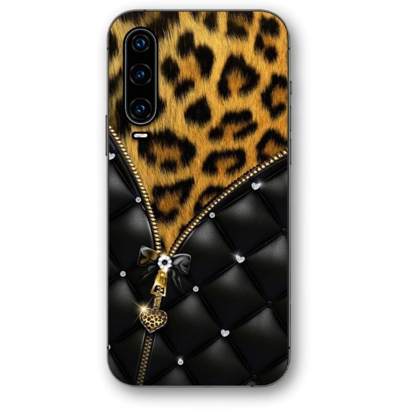 Elegant zip leopard print θήκη κινητού 9689 για Huawei P30