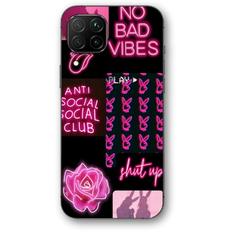 No bad vibes neon θήκη κινητού 9670 για Huawei P40 Lite