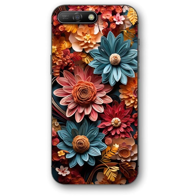 Flowers θήκη κινητού 9632 για Huawei Y6 2018