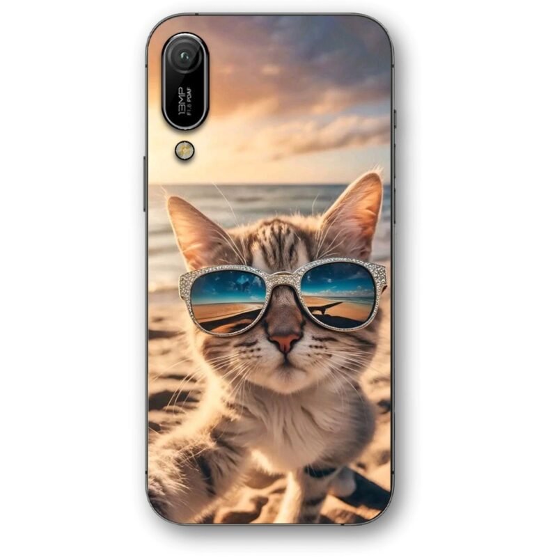 Beach cat θήκη κινητού 9661 για Huawei Y6 2019