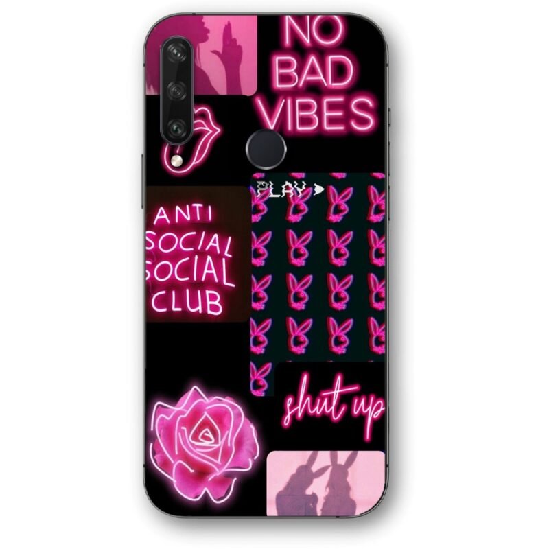 No bad vibes neon θήκη κινητού 9670 για Huawei Y6P 2020