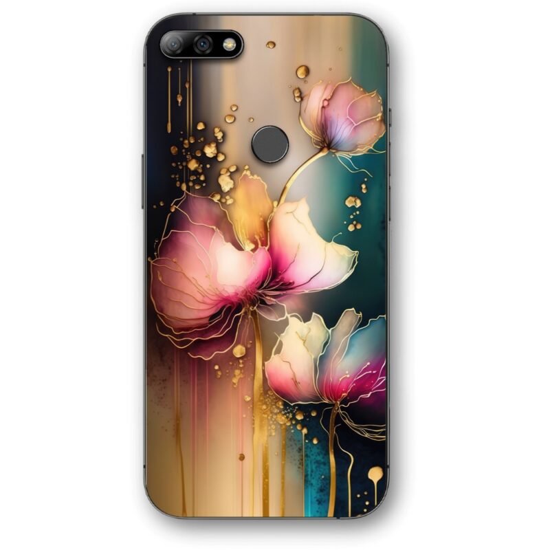 Liquid flowers θήκη κινητού 9619 για Huawei Y7 2018
