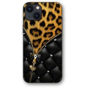 Elegant zip leopard print θήκη κινητού 9689 γιά iPhone 14