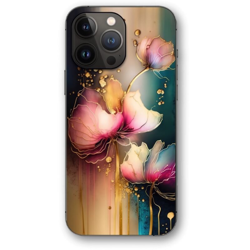 Liquid flowers θήκη κινητού 9619 γιά iPhone 14 Pro