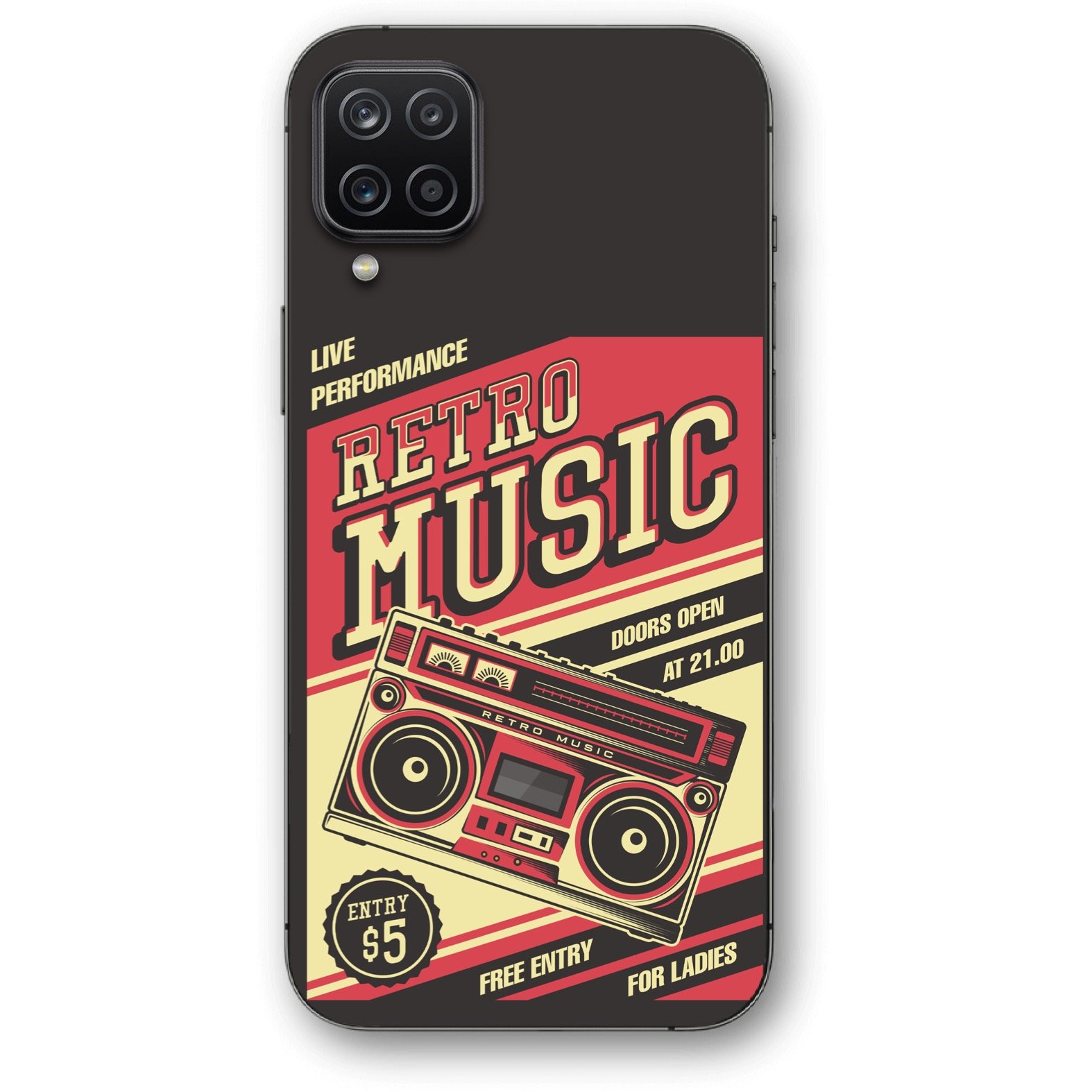 Retro music θήκη κινητού 91108 για Galaxy A12