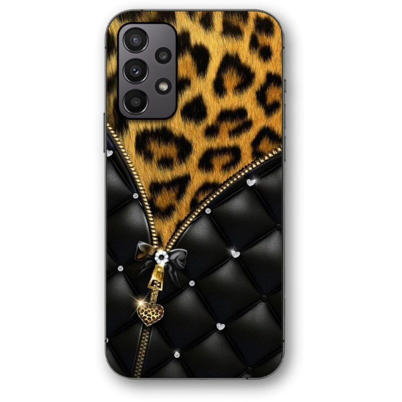 Elegant zip leopard print θήκη κινητού 9689 για Galaxy A23