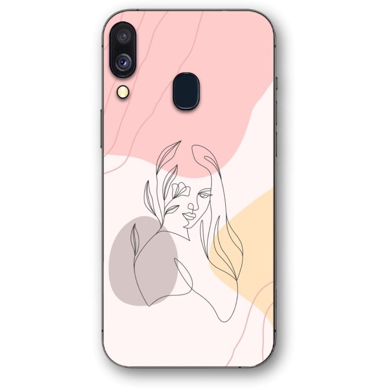 Lineart girl θήκη κινητού 9675 για Galaxy A40