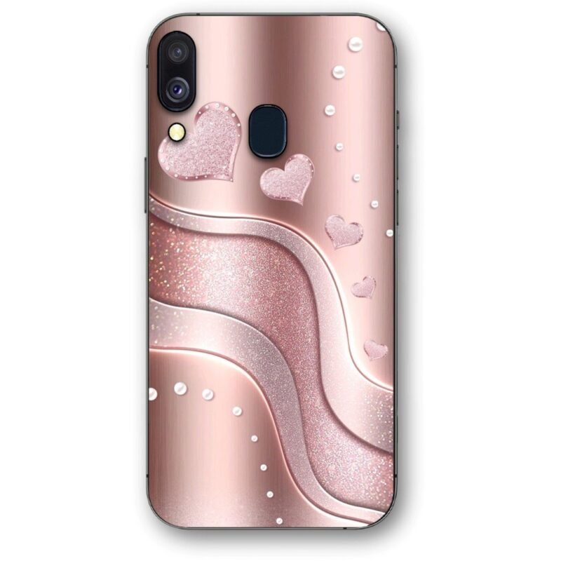 Hearts glitter θήκη κινητού 9686 για Galaxy A40
