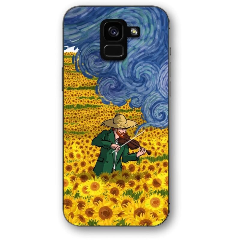 Van Gogh violin painting θήκη κινητού 9613 για Galaxy A8 Plus 2018