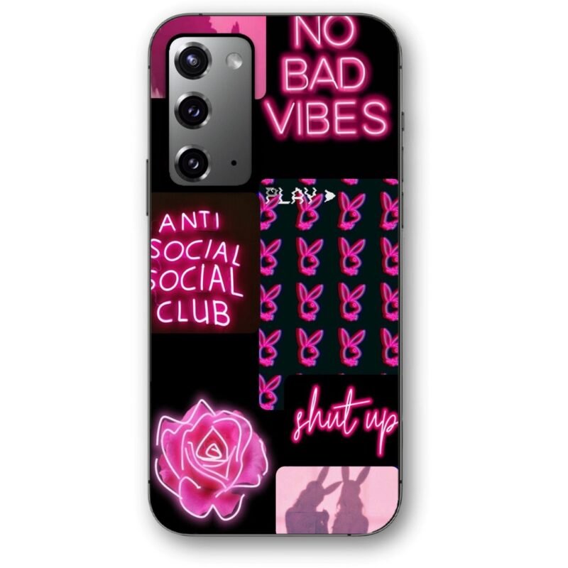 No bad vibes neon θήκη κινητού 9670 για Galaxy Note 20