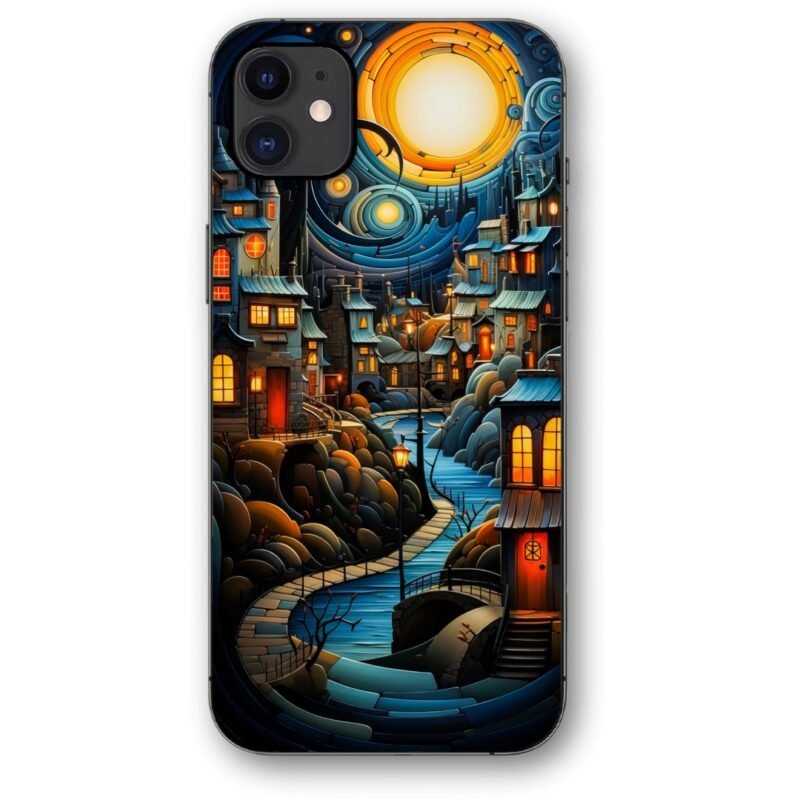 Night town art θήκη κινητού 9641 γιά iPhone 11