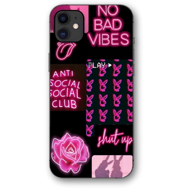 No bad vibes neon θήκη κινητού 9670 γιά iPhone 11