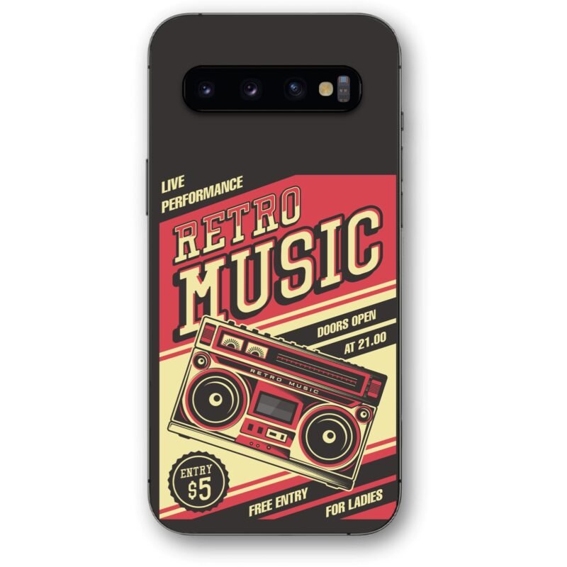 Retro music θήκη κινητού 91108 για Galaxy S10 Plus