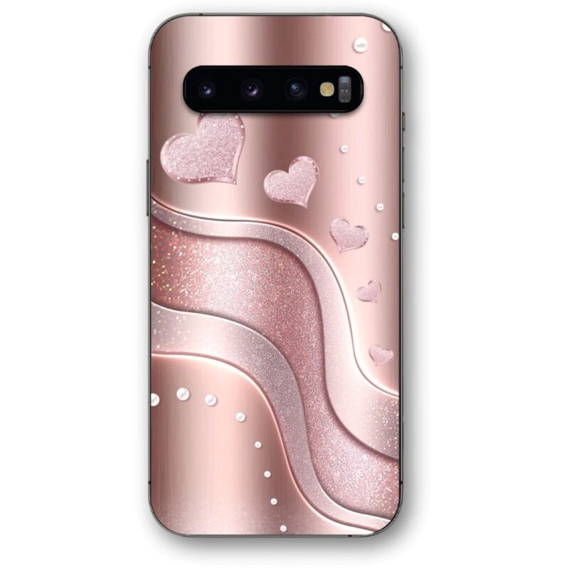 Hearts glitter θήκη κινητού 9686 για Galaxy S10 Plus
