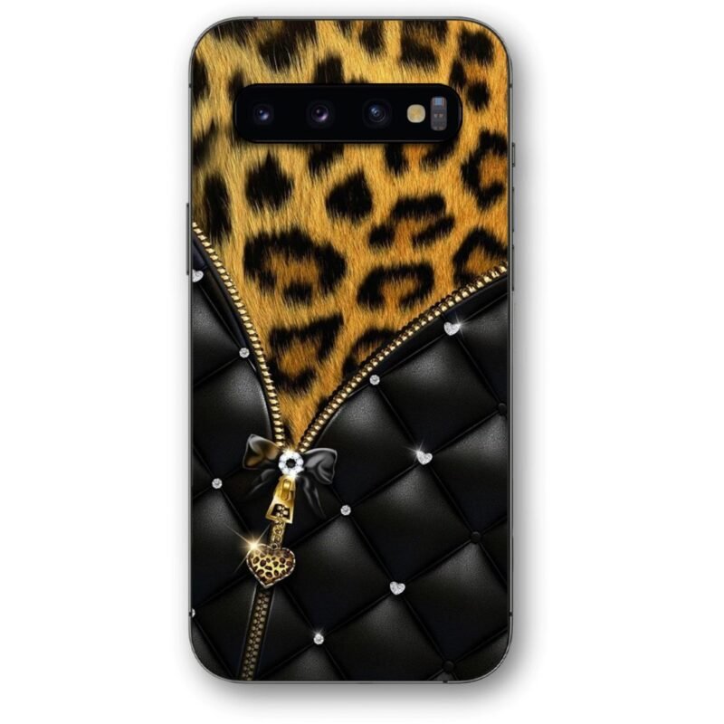 Elegant zip leopard print θήκη κινητού 9689 για Galaxy S10 Plus