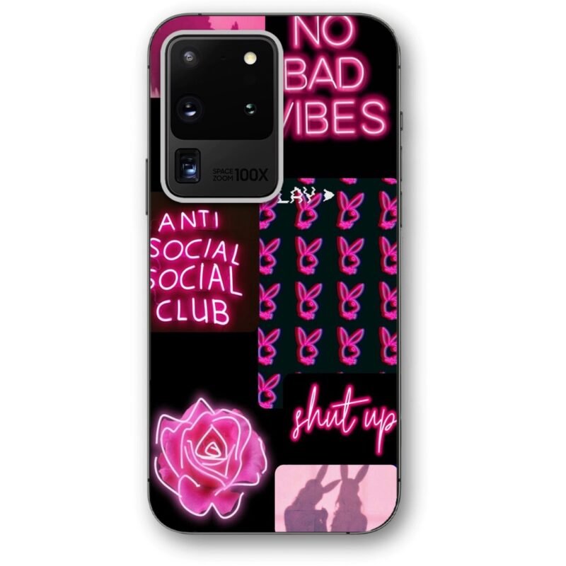 No bad vibes neon θήκη κινητού 9670 για Galaxy S20 Ultra