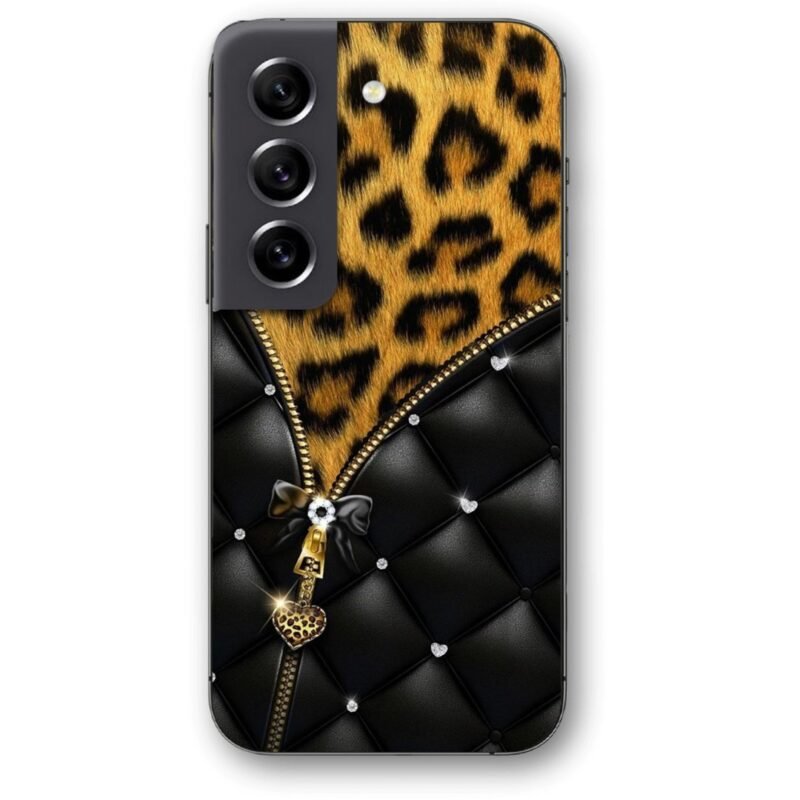 Elegant zip leopard print θήκη κινητού 9689 για Galaxy S21