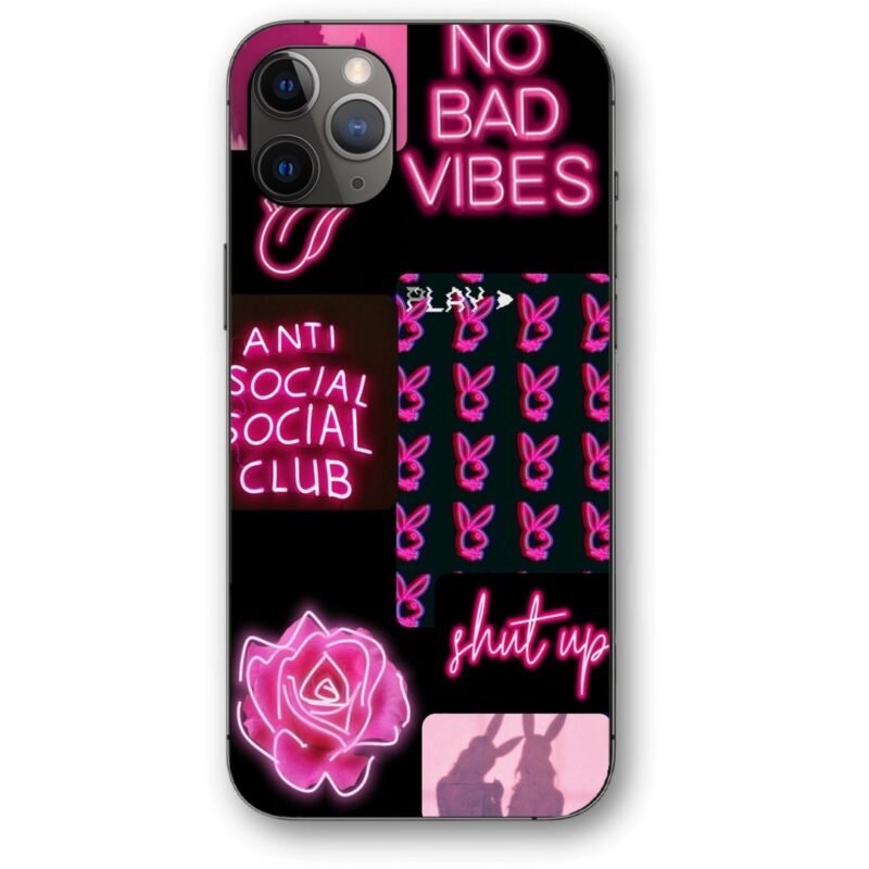 No bad vibes neon θήκη κινητού 9670 γιά iPhone 11 Pro