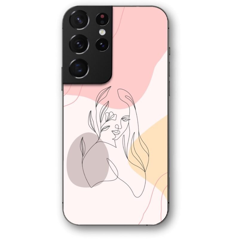 Lineart girl θήκη κινητού 9675 για Galaxy S21 Ultra