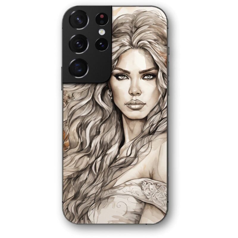 Painting girl θήκη κινητού 9683 για Galaxy S21 Ultra