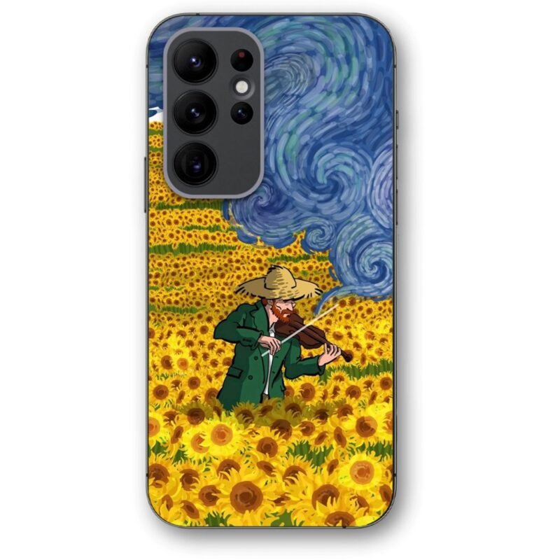 Van Gogh violin painting θήκη κινητού 9613 για Galaxy S22 Ultra