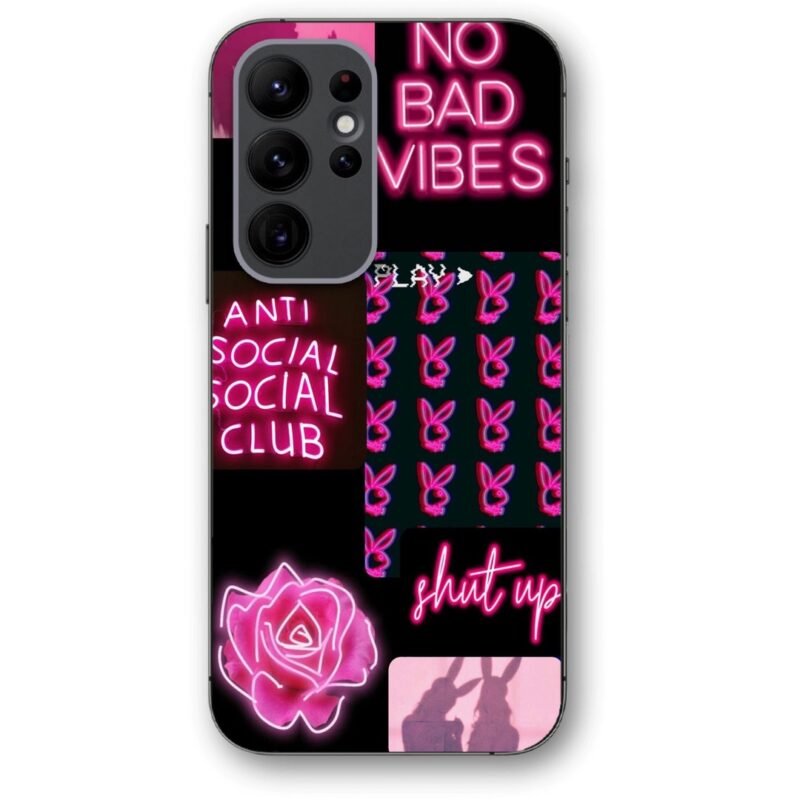 No bad vibes neon θήκη κινητού 9670 για Galaxy S22 Ultra