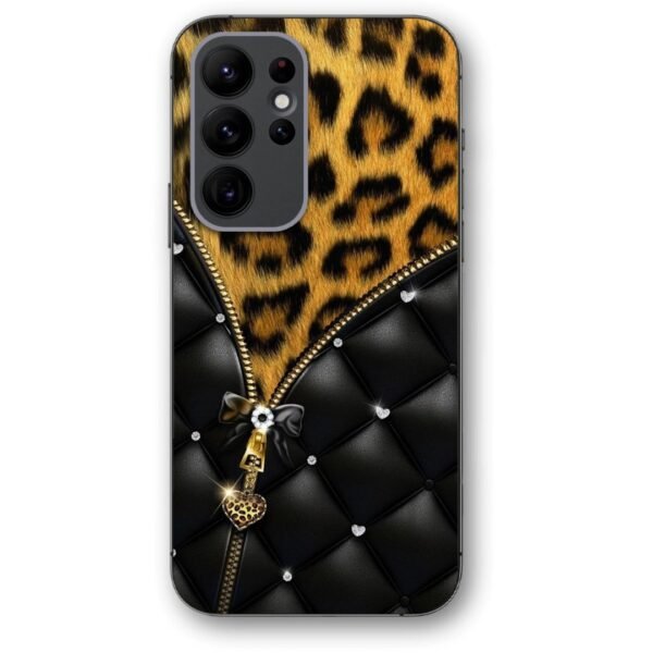 Elegant zip leopard print θήκη κινητού 9689 για Galaxy S22 Ultra