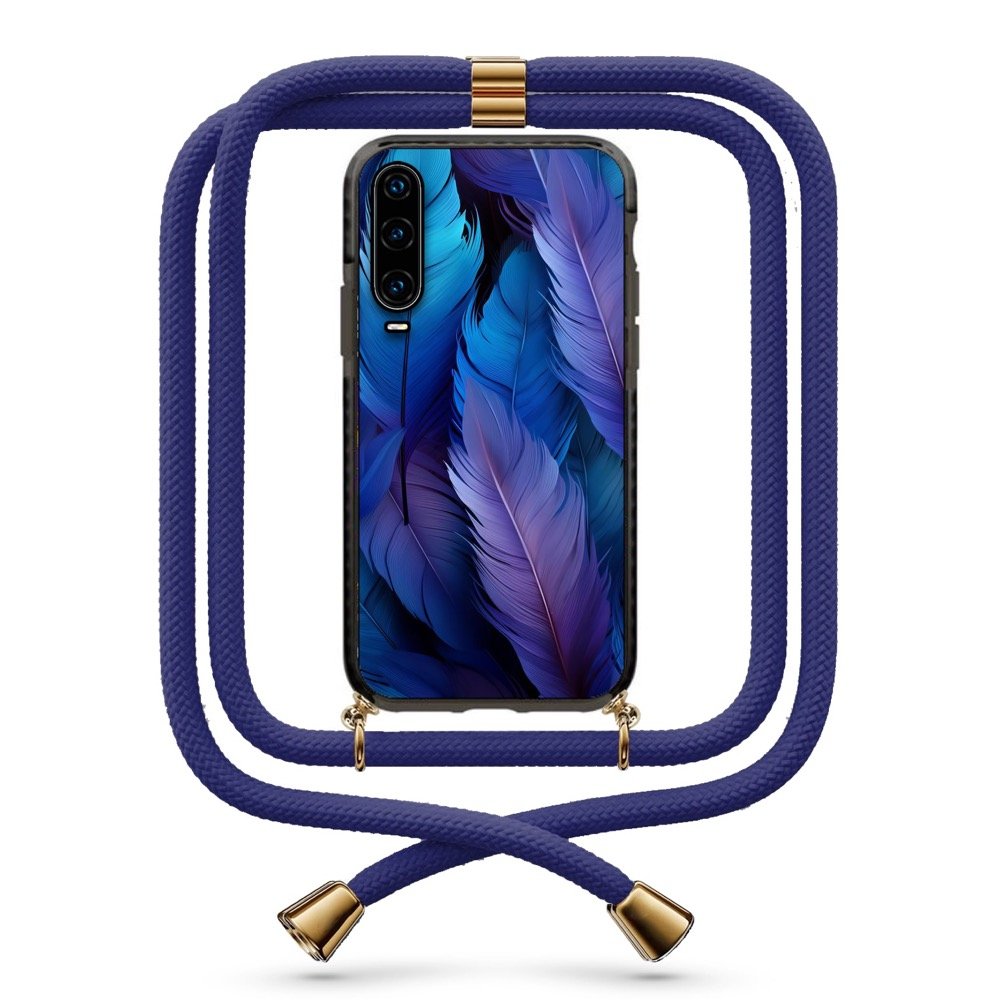 Feathers θήκη με κορδόνι & σχέδιο 9836 για Huawei P30