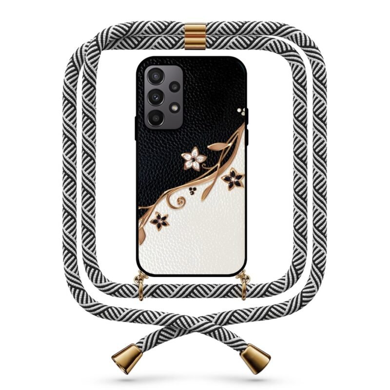 Leather flowers θήκη με κορδόνι & σχέδιο 9719 για Galaxy A23
