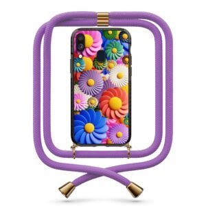 Flowers θήκη με κορδόνι & σχέδιο 9845 για Galaxy A40