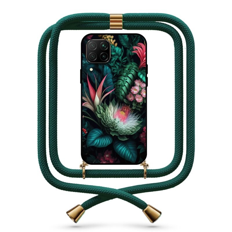 Jungle flowers θήκη με κορδόνι & σχέδιο 9764 για Huawei P40 Lite