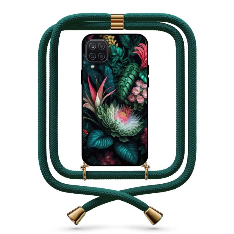 Jungle flowers θήκη με κορδόνι & σχέδιο 9764 για Galaxy A12
