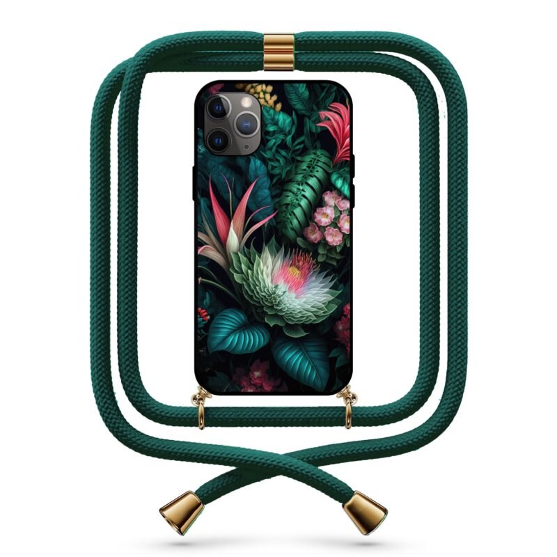 Jungle flowers θήκη κινητού με κορδόνι 9764 γιά iPhone 11 Pro