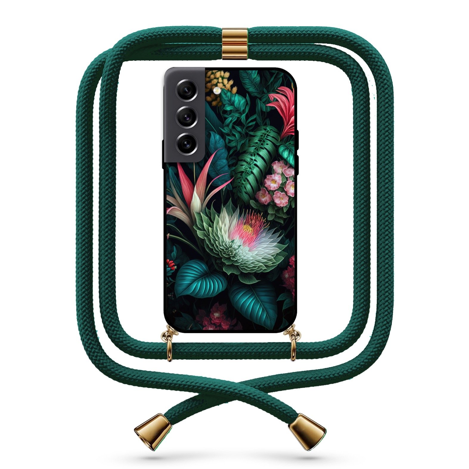 Jungle flowers θήκη με κορδόνι & σχέδιο 9764 για  Galaxy S22