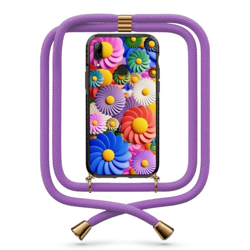 Flowers θήκη με κορδόνι & σχέδιο 9845 για Honor 10 Lite