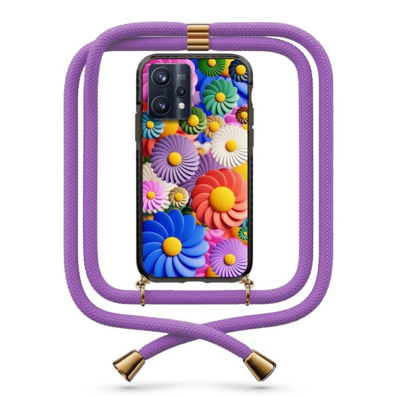 Flowers θήκη με κορδόνι & σχέδιο 9845 για Realme 9 Pro Plus