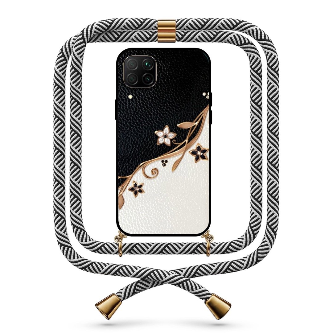 Leather flowers θήκη με κορδόνι & σχέδιο 9719 για Huawei P40 Lite