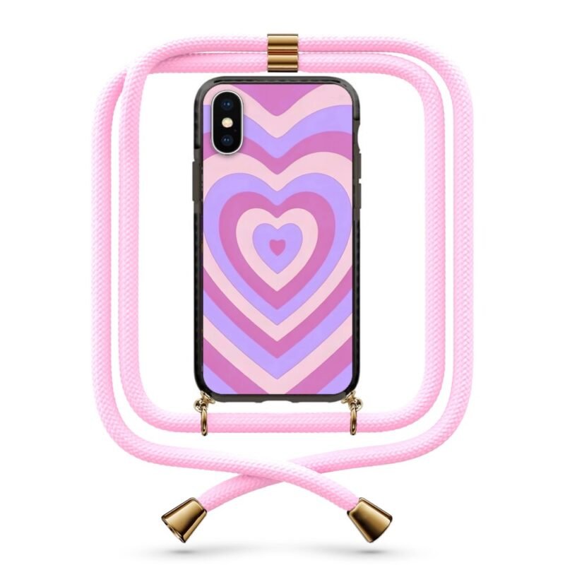 Heart illusion θήκη κινητού με κορδόνι 9939 γιά iPhone X/XS