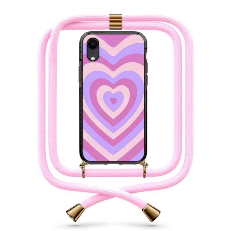 Heart illusion θήκη κινητού με κορδόνι 9939 γιά iPhone Xr