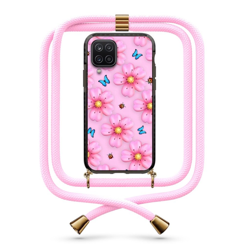 Flower pattern θήκη με κορδόνι & σχέδιο 9940 για Galaxy A12