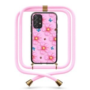 Flower pattern θήκη με κορδόνι & σχέδιο 9940 για  Galaxy A72