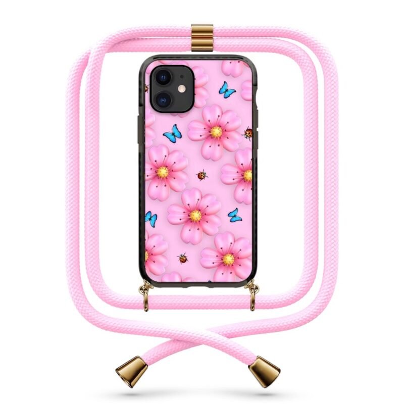 Flower pattern θήκη κινητού με κορδόνι 9940 γιά iPhone 11