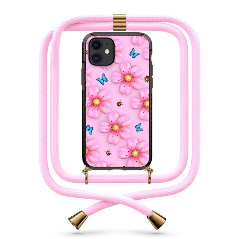 Flower pattern θήκη κινητού με κορδόνι 9940 γιά iPhone 12