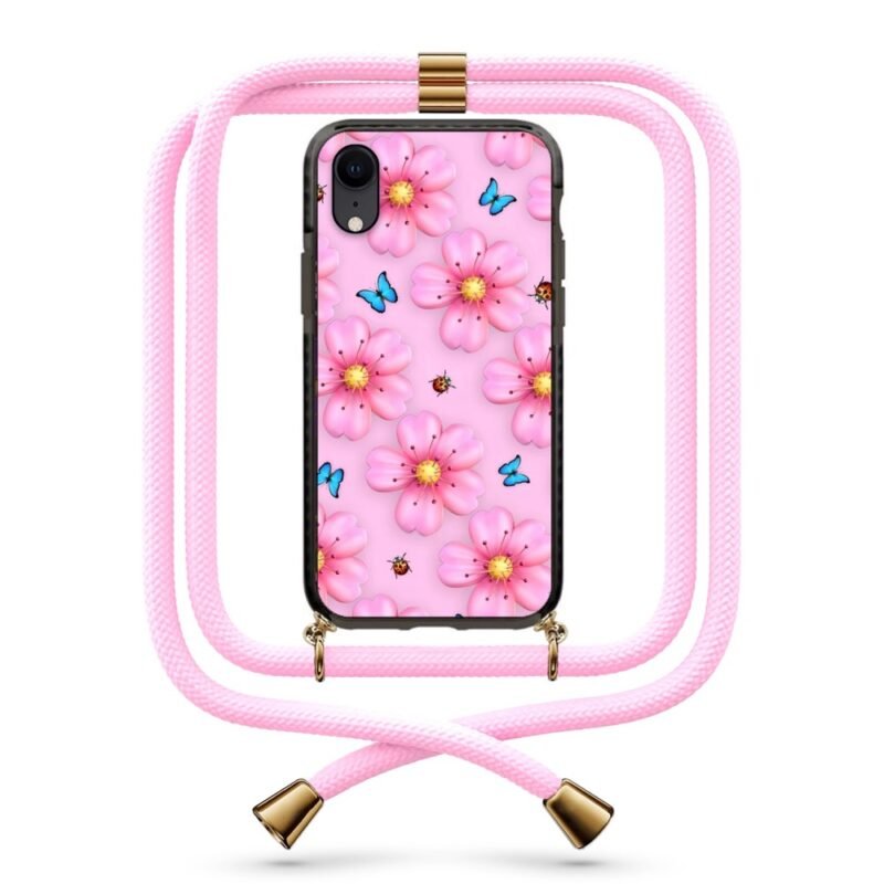 Flower pattern θήκη κινητού με κορδόνι 9940 γιά iPhone Xr