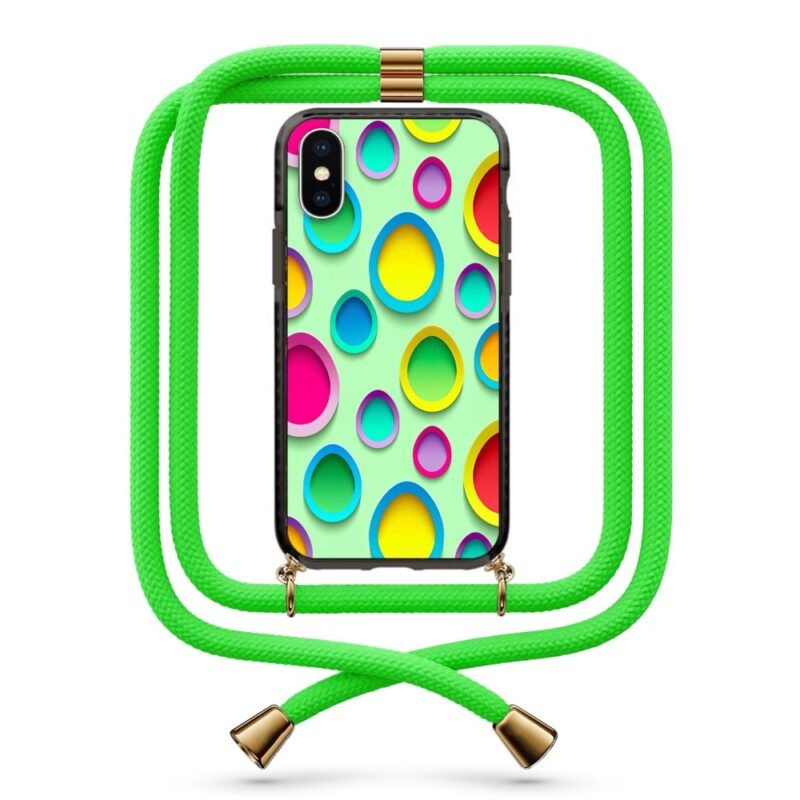 Dot pattern θήκη κινητού με κορδόνι 9943 γιά iPhone X/XS