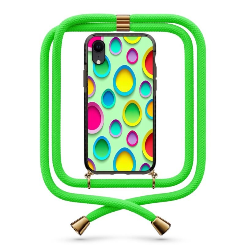 Dot pattern θήκη κινητού με κορδόνι 9943 γιά iPhone Xr