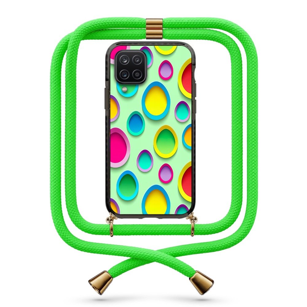 Dot pattern θήκη με κορδόνι & σχέδιο 9943 για Galaxy A12