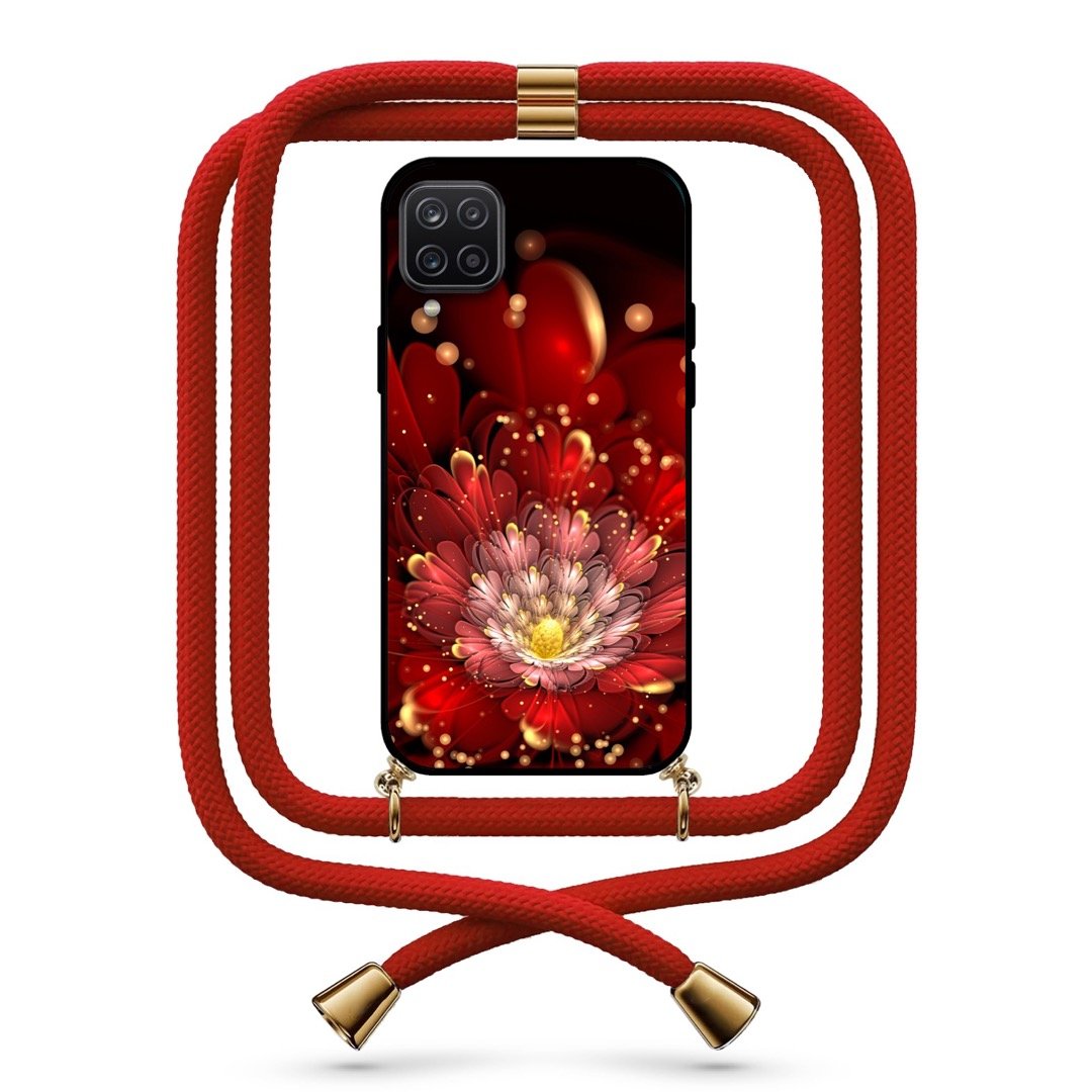 Flower θήκη με κορδόνι & σχέδιο 9720 για Galaxy A12